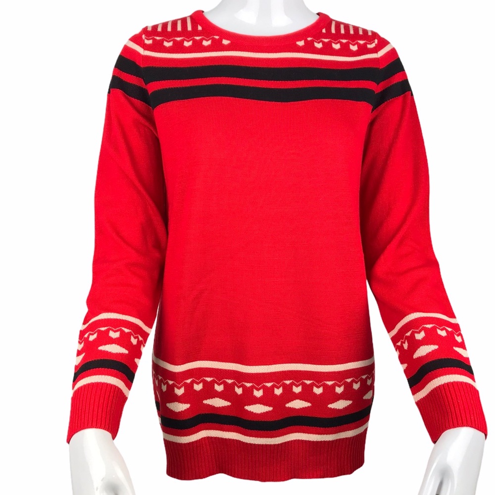 The Limited Sweater Red Black